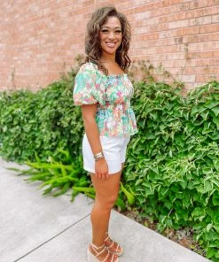 Flying Tomato Camilla Printed Woven Top