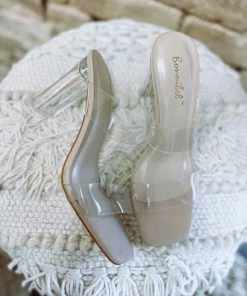 Appleblossom Shia Clear Double Strap Heels