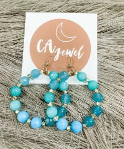 Texas Bling HOOP, Hoop Earrings- Turquoise