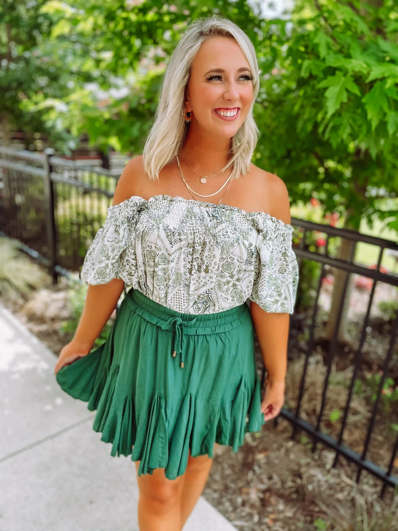 Davi & Dani Kali Square Neck Smocked Top Tops 1 Davi & Dani Kali Square Neck Smocked Top Tops