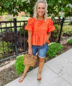 &MERCI Lauren Cotton Poplin Babydoll Top