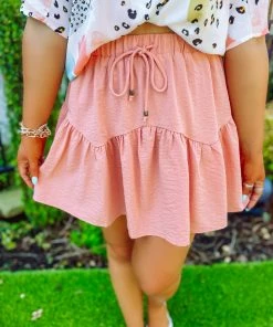 Entro Lizzie Drawstring Mini Skirt Bottoms