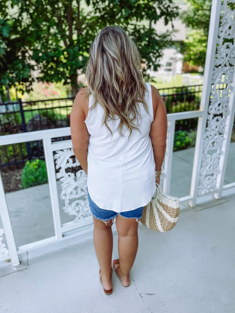 Zenana Premium Elina Basic Flowy Tank Top- Bone Plus 5 Zenana Premium Elina Basic Flowy Tank Top- Bone Plus