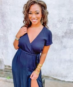 Ee:some Ella Solid Woven Maxi Dress Dresses