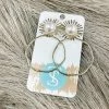 Texas Bling Jewelry Allison Pearl Sunburst Hoop Earrings