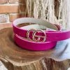 Texas Bling Basic GG Buckle Belt- Fuchsia Belts