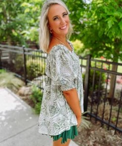 Davi & Dani Kali Square Neck Smocked Top Tops 15 Davi & Dani Kali Square Neck Smocked Top Tops