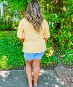 Hayden Plus Brianna Swiss Dot Peplum Top