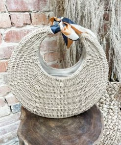 Texas Bling Skylar Round Straw Braided Bag Take Me Away: Resort Edition