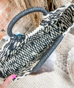 Texas Bling Delaney Straw Beach Bag