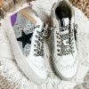 Shu Shop Shoes Rina Silver Sparkle Star Sneakers