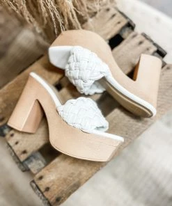 MARS SKY SHOES Tessie Wood Chunky Heel