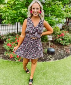 Entro Carolyn Multi Cheetah Smocked Mini Skirt Bottoms