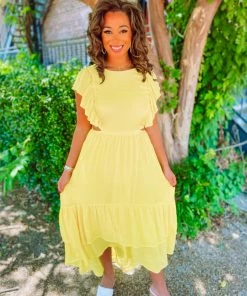 Flying Tomato Raylee Side Cut Hi Low Dress Dresses