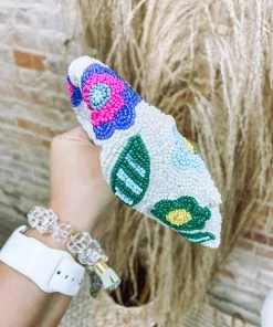 Texas Bling Daisy Beaded Headband Hair Accessories