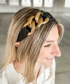 Texas Bling Hair Accessories Kinsley Gold Chunky Chain Headband