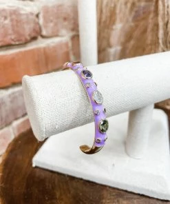 Texas Bling Porsha Enamel Bangles- Purple Jewelry