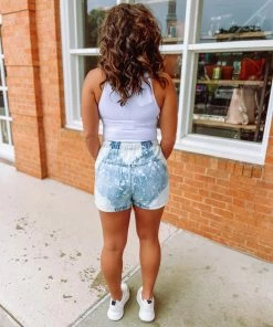 Easel Michaela Washed Denim Shorts Neon Fit Check 9 Easel Michaela Washed Denim Shorts Neon Fit Check