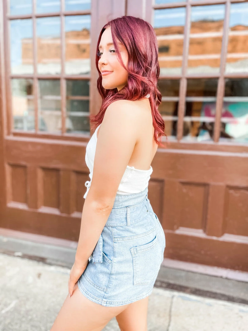 Paper Moon Layla Cross Neck Front Tie Top- Ivory Tops 4 Paper Moon Layla Cross Neck Front Tie Top- Ivory Tops