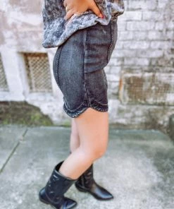 Wild Lilac Khloe Stretchy Denim Mini Skirt