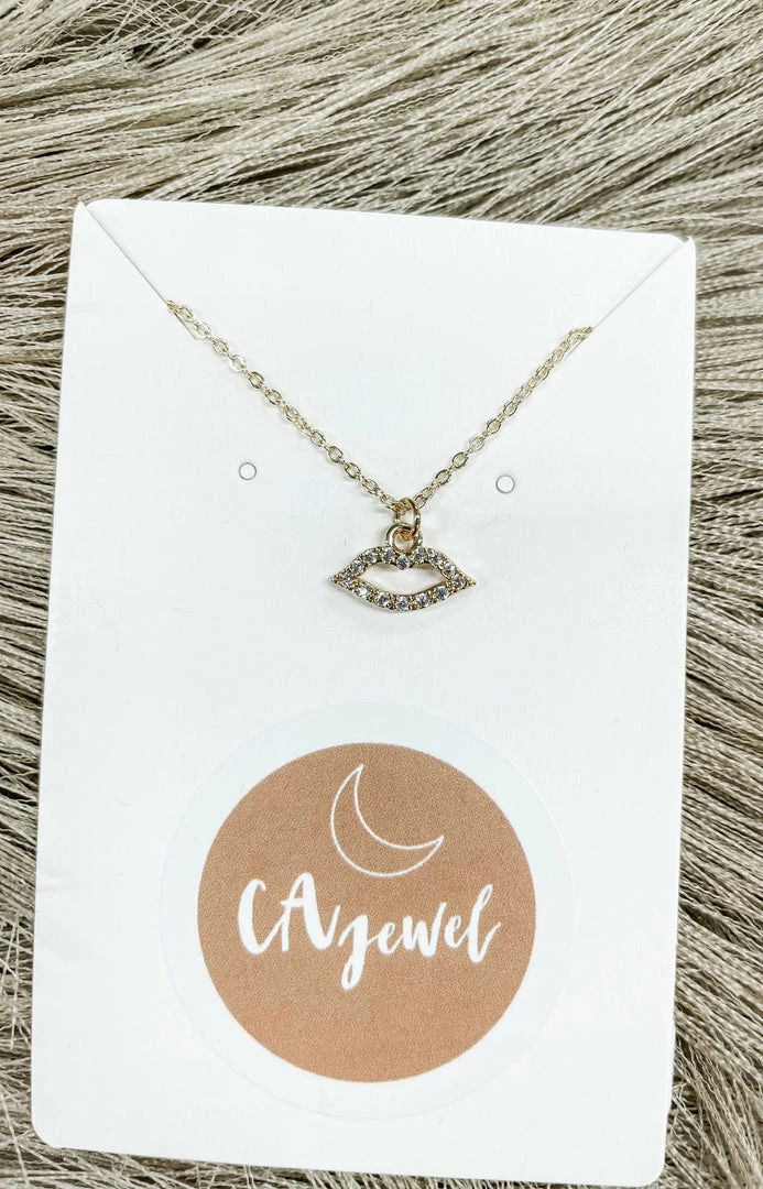 Texas Bling My Lips Are Sealed Necklace Jewelry 2 Texas Bling My Lips Are Sealed Necklace Jewelry