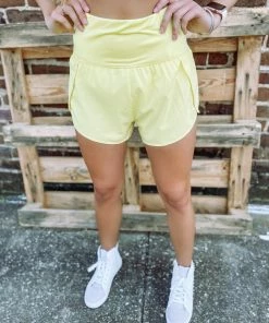 Love Tree Sonia Fitted Athletic Shorts- Lime