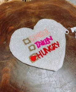 Texas Bling Hungry Heart Beaded Pouch