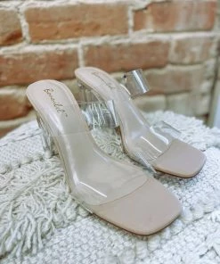Appleblossom Shia Clear Double Strap Heels