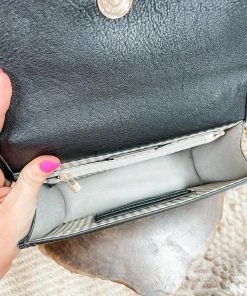 Texas Bling Take Me Away: Resort Edition Halli Rectangle Straw Bag- Black