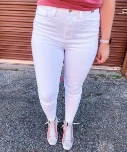 Judy Blue Tessa White High Waisted Skinny Jeans Denim