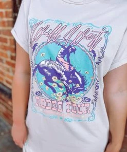 Faith Apparel Dresses Wild West Midi T-Shirt Dress