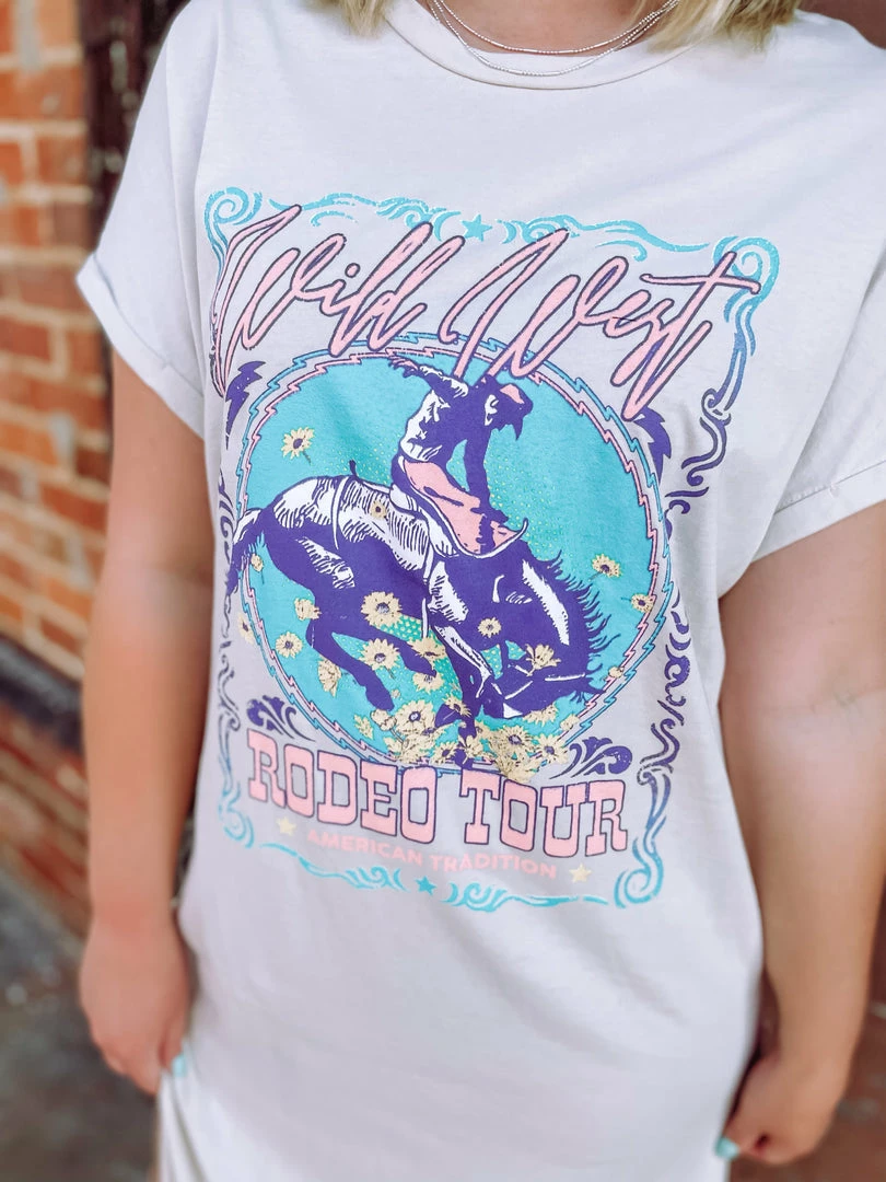 Faith Apparel Dresses Wild West Midi T-Shirt Dress 2 Faith Apparel Dresses Wild West Midi T-Shirt Dress