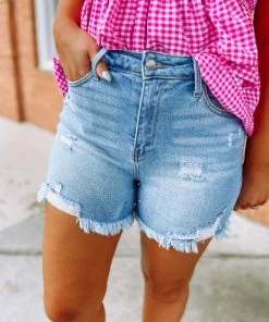 Jelly Jeans Marti Raw Hem High Waisted Shorts