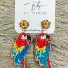 Texas Bling Take Me Away: Resort Edition Parrot Beaded Earrings