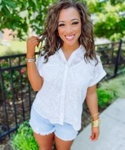 Entro Juno White Sheer Top Take Me Away: Resort Edition