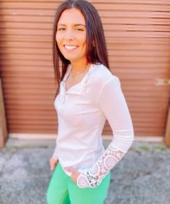 Trend Shop Samantha Lace Patchwork Top Tops