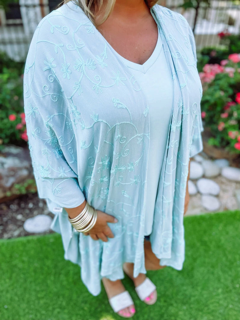 Kori Hayden Crinkled Embroidered Cardigan 2 Kori Hayden Crinkled Embroidered Cardigan