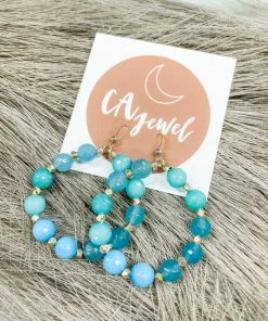 Texas Bling HOOP, Hoop Earrings- Turquoise