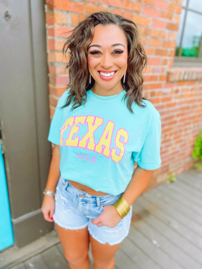 G Ink Texas Chalky Mint Graphic Tees 1 G Ink Texas Chalky Mint Graphic Tees