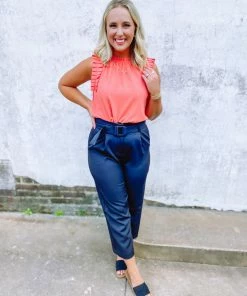 Ces Femme Wynter Knife Pleats Should Ruffle Top Tops