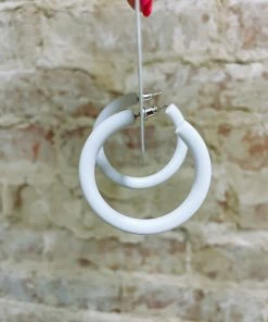 Texas Bling Jewelry Oakley Loop Earrings- White