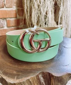 Texas Bling Avocado GG Buckle Belt Belts