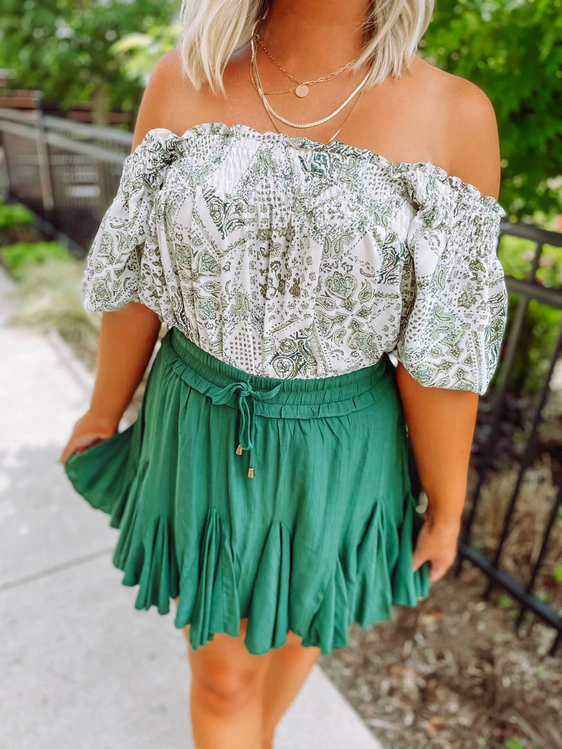 Davi & Dani Kali Square Neck Smocked Top Tops 2 Davi & Dani Kali Square Neck Smocked Top Tops