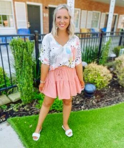 Entro Lizzie Drawstring Mini Skirt Bottoms