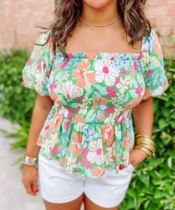 Flying Tomato Camilla Printed Woven Top