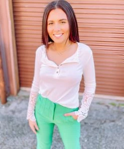 Trend Shop Samantha Lace Patchwork Top Tops