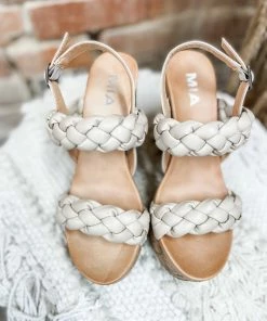 Mia Afia Wedges- Nude