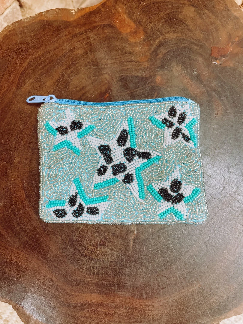 Texas Bling Spotted Star Beaded Pouch Bags 1 Texas Bling Spotted Star Beaded Pouch Bags