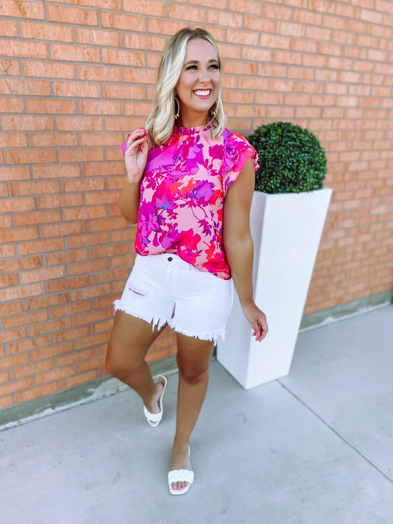 Nature Denim Vanessa High Low Shorts- White 5 Nature Denim Vanessa High Low Shorts- White