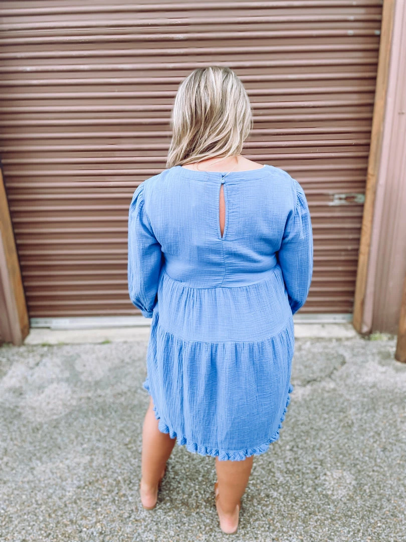 Umgee Emerson Multi Tiered Textured Keyhole Dress 6 Umgee Emerson Multi Tiered Textured Keyhole Dress